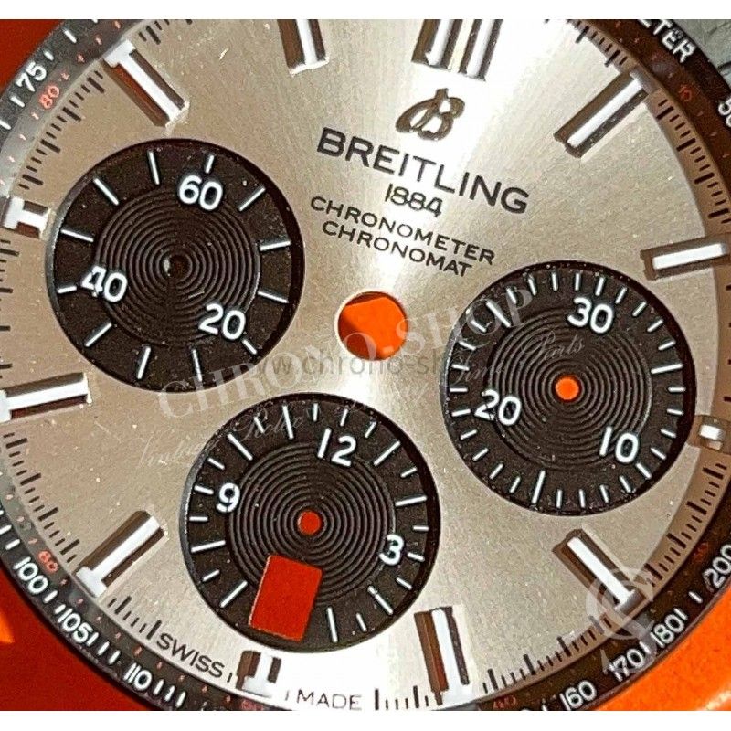 BREITLING GENUINE RARE WATCH DIAL CHRONOMAT B01 42mm PANDA BLACK SILVER REF AB0134101G1A1