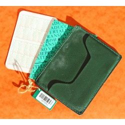 1993/1994 Vintage Rolex Green Leather Business Card Wallet holded card and calendar + translation booklet