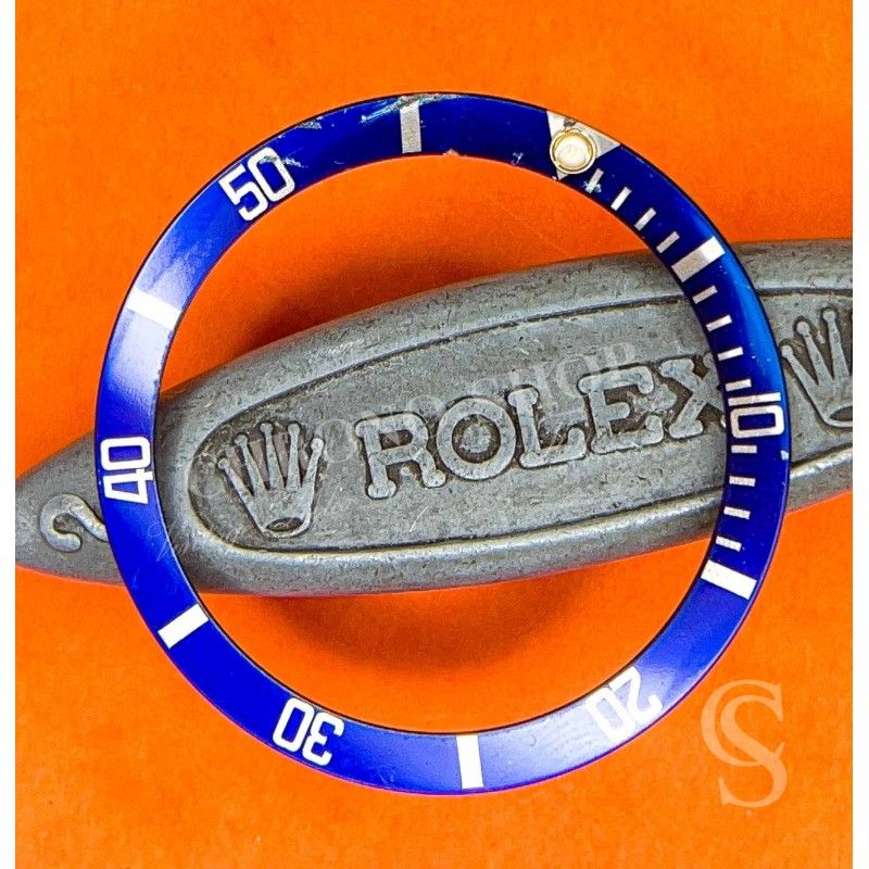 ROLEX RARE INSERT GRADUE LUNETTE BLEU SUPERLUMINOVA MONTRES SUBMARINER DATE 16613,16618,16803,16808