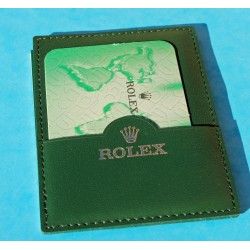 2004, 2005 Vintage Rolex Green Leather Business Card Wallet holded card and calendar + translation booklet