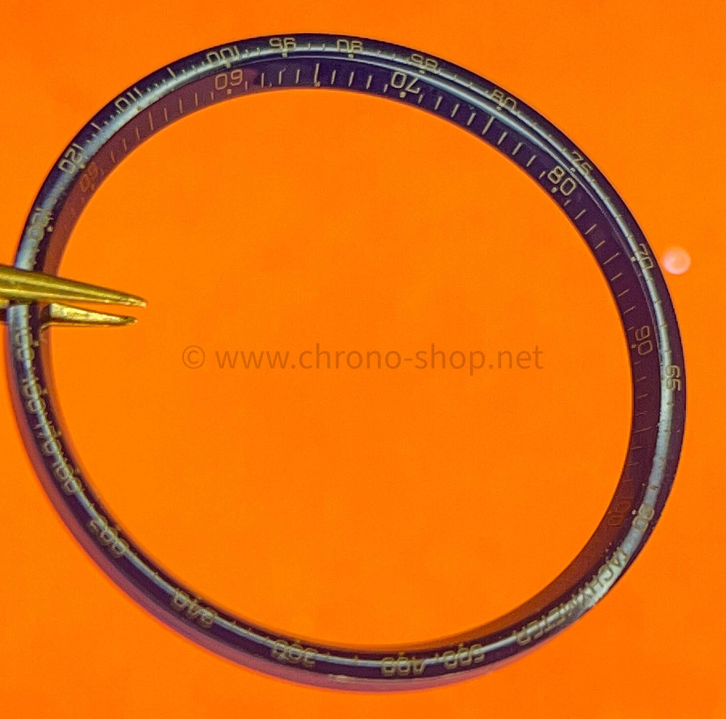 VINTAGE WATCH PARTS INNER BEZEL TACHYMETER DARK BLUE DISC GRADUATED Ø30mm