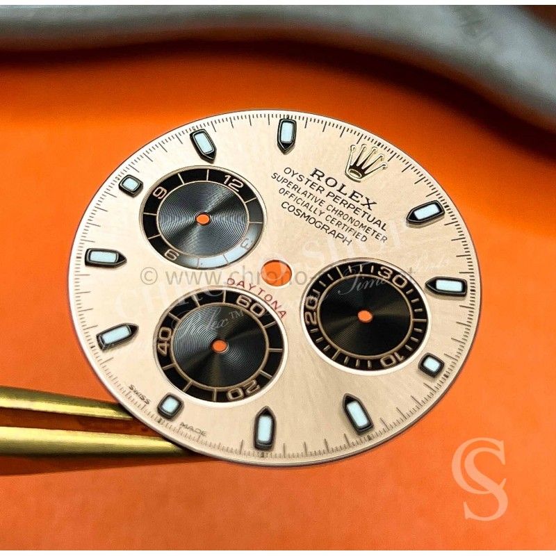 Rolex Genuine Rare Watch part Everose Panda Cosmograph Daytona Rose Gold Rose Dial 116505, 116515 Cal 4130