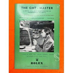 ROLEX ANTIQUE 1958 GMT MASTER 6542 COLLECTIBLE VINTAGE ANTIQUE ENGLISH BROCHURE BOOKLET LIBRETTO OLD GMT 6542 BAKELITE