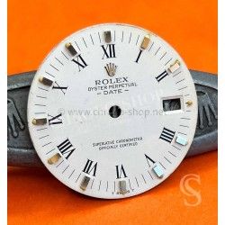 Genuine & Rare Rolex vintage 80's Tritium Date 34mm Watch Dial White Roman Mat style 15000 15200 Quickset