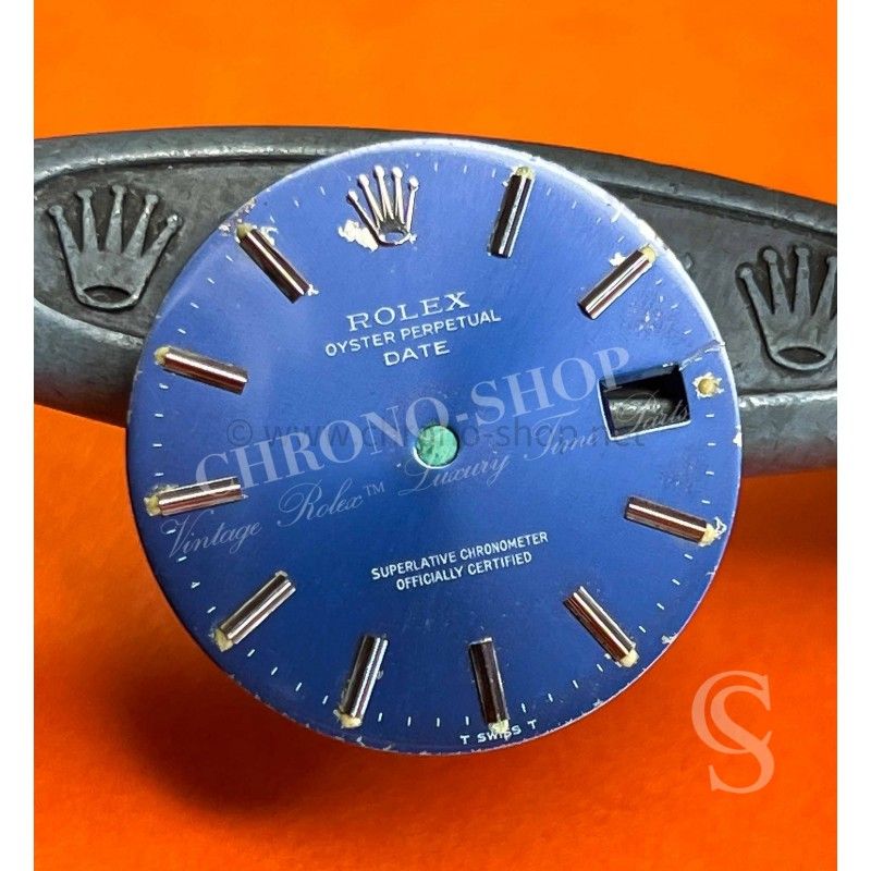 ROLEX BLUE COLOR WATCH DIAL OYSTER PERPETUAL DATE ref 1500, 1501, 1503, 1505 Cal 1570, 1560 FOR RESTORE