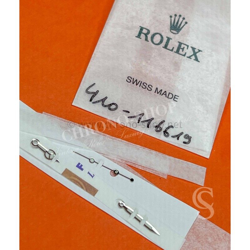 Rolex 410-116619 Genuine Hands set Chromalight Submariner Blue Ceramic ref. 116610,116619 new lancette