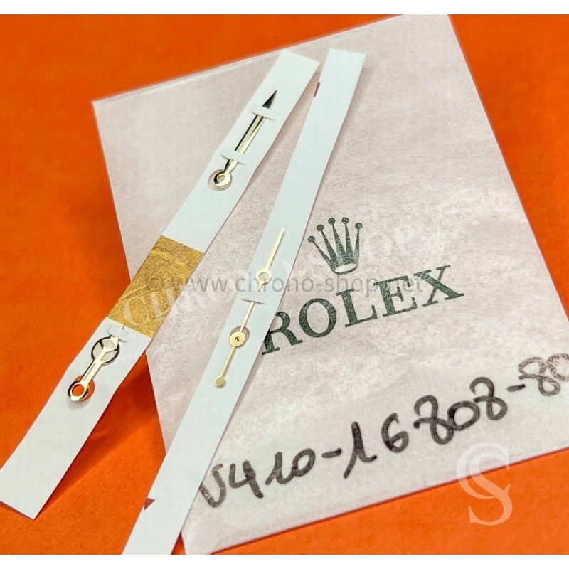 Rolex Set Aiguilles Or jaune Montres Submariner Date 16808,16803 Cal 3035 Luminova NOS Ref V410-16808-80