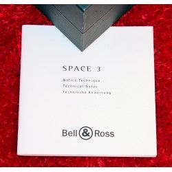 Boite écrin cuir noir Bell & Ross montres SPACE 3 notice technique