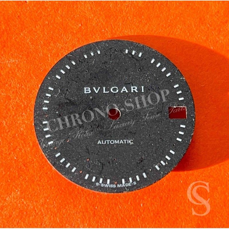 Bulgari Bvlgari Automatic used Watch part Black color Dial 23mm diameter for restore Wristwatch