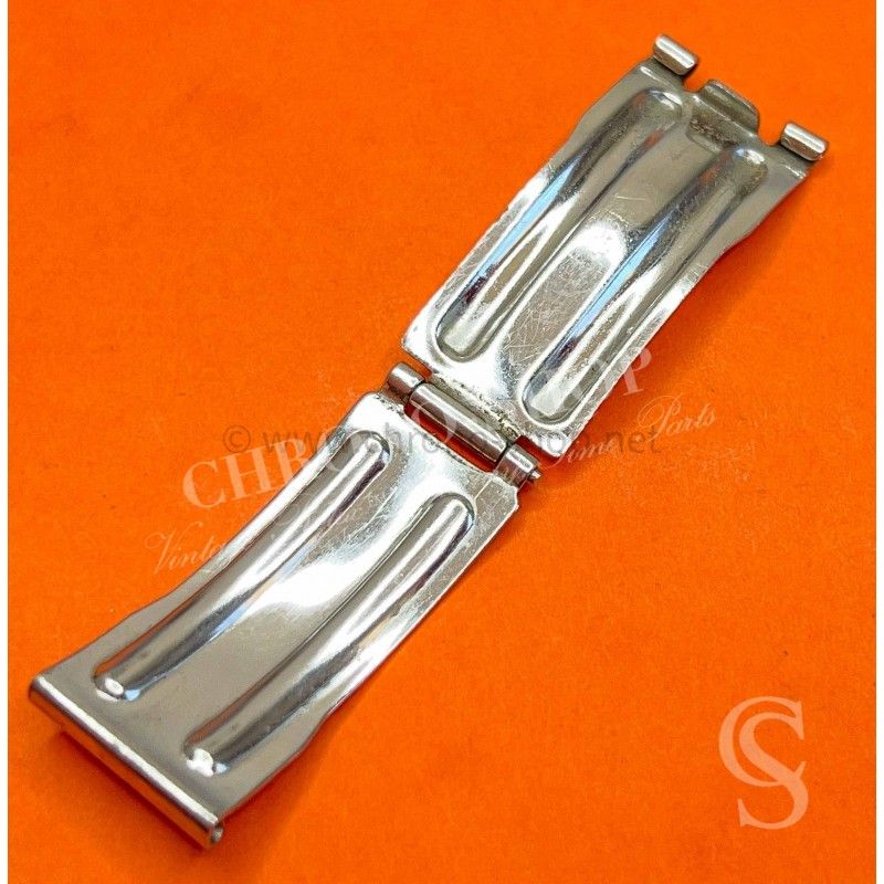 HOROLOGY VINTAGE INNER SSTEEL WATCH FOLDING CLASP BLADE PART BRACELET SPARE FOR RESTORE