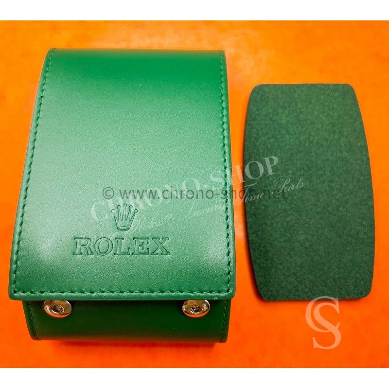 Rolex Green Leather Travel Case Pouch New...