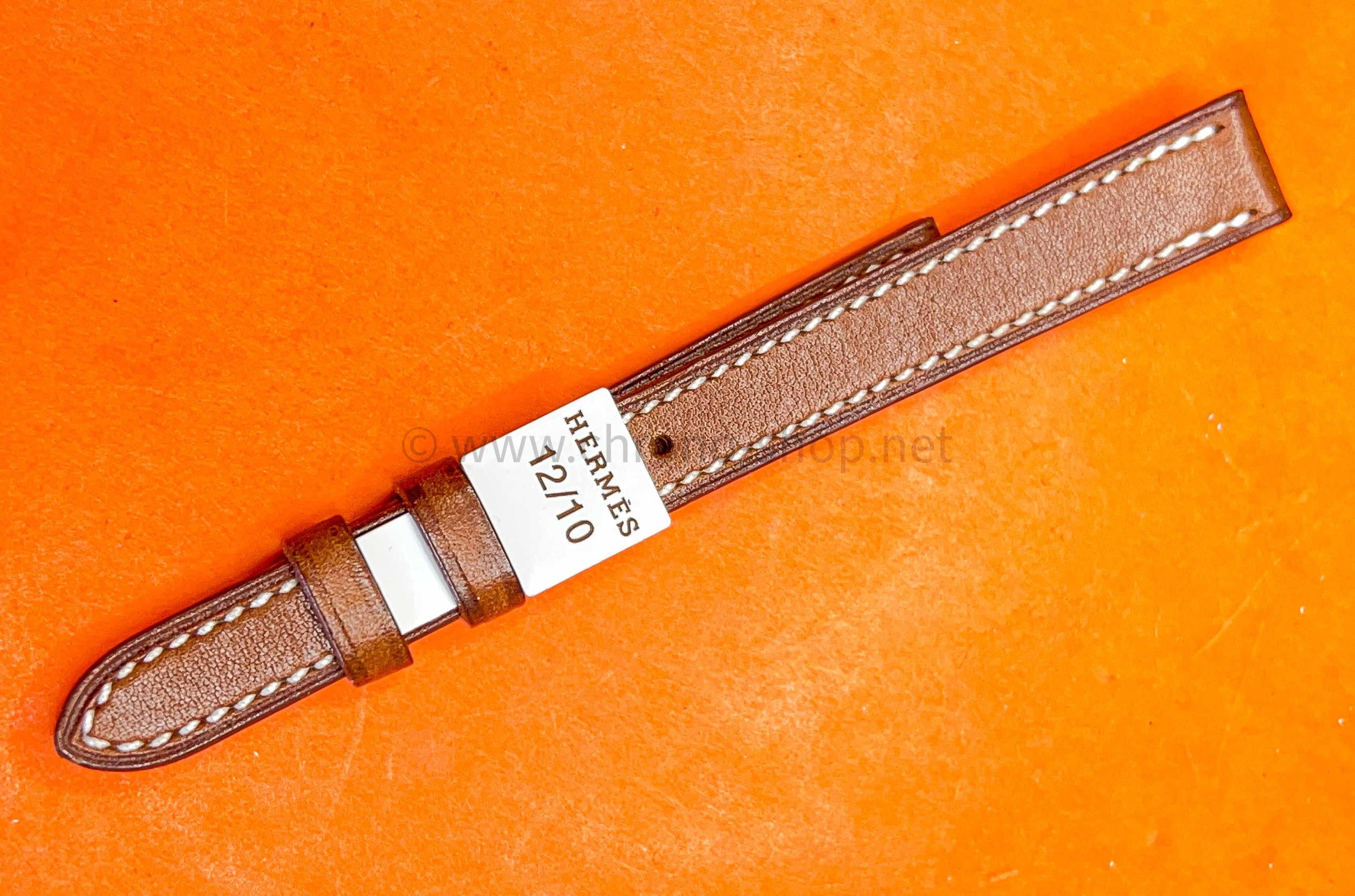 GENUINE Hermes WATCH STRAP BAND TOBACCO BROWN