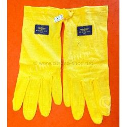 BREITLING AUTHENTIQUE ACCESSOIRE PAIRE DE GANTS MICROFIBRE BREITLING JAUNE NEUVE TAILLE L HORLOGERIE