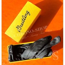 BREITLING AUTHENTIQUE ACCESSOIRE PAIRE DE GANTS MICROFIBRE BREITLING NOIR NEUVE TAILLE S HORLOGERIE