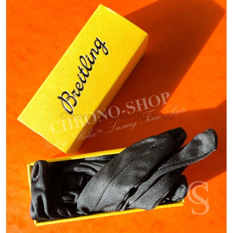 Breitling Genuine Showroom Display Brand New Black Color Small Size Gloves In Breitling Box