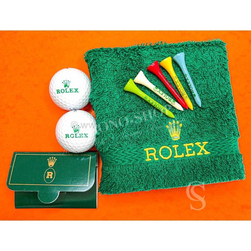 Rolex Original rare Goodie Golf Boite de 5 x Tees,Serviette,Balles de Golf Titleist Pts 90