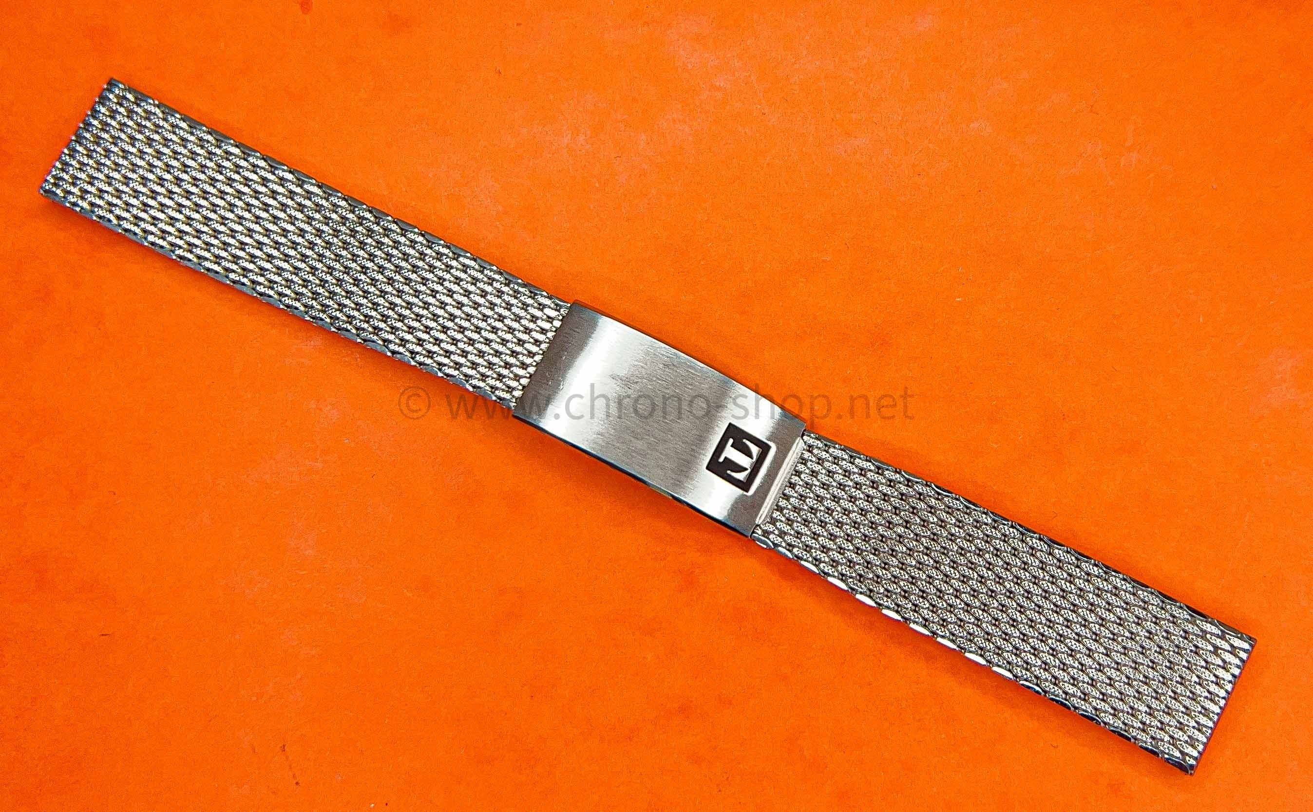TISSOT 700 Vintage 70's Rare 18mm steel mesh watch bracelet ref 15606.3 divers band NOS