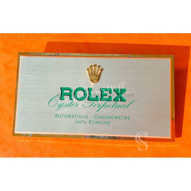 Rolex Original 70/80's Vintage Rolex Oyster Perpetual all watches models Jeweler Dealer Brushed Metal Display Plaque
