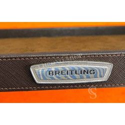 BREITLING GENUINE DEALERS BROWN SUEDE WATCH DISPLAY TRAY HOLDER JEWELRY ORGANIZER WOOD BRACELETS,STRAPS