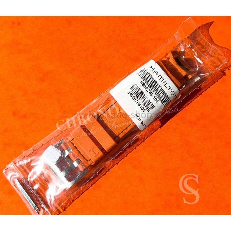 HAMILTON X-COPTER Original Bracelet caoutchouc orange 22mm ref H600.766.100 montres HAMILTON X-COPTER