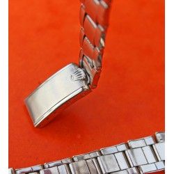 Vintage 50's Rolex "BREVETE" 17mm embouts 51 bracelet maillons rivets acier pour PRECISION, SPEEDKING, DATEJUST, MEDIUM 