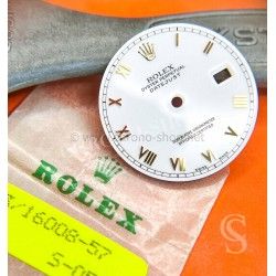 ROLEX CADRAN BLANC MONTRES OYSTER PERPETUAL DATEJUST 16013,16008,16233,16238 CHIFFRES ROMAINS OR JAUNE CAL 3035