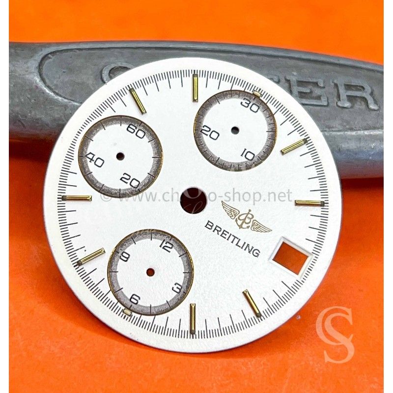 BREITLING GENUINE WATCH PART WHITE CREAMY DIAL B13048,B13047,B13050.1 CHRONOMAT CHRONOGRAPH Ø40mm