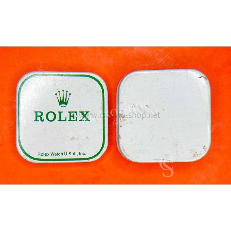 Vintage 50's Rolex Watch Part White & green Tin...