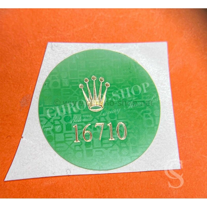 Rolex Rare Hologramme Sticker vert 20mm Neuf de stock Montres Oyster GMT MASTER II ref 16710