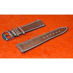 Whiskey bracelet stitched Shell cordovan leather watch strap 21mm fits on Breguet type XX 3800 Aeronavale, Transatlantique 3820