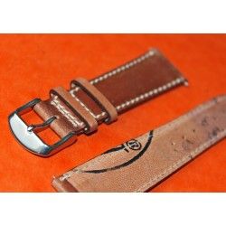 Whiskey bracelet stitched Shell cordovan leather watch strap 21mm fits on Breguet type XX 3800 Aeronavale, Transatlantique 3820