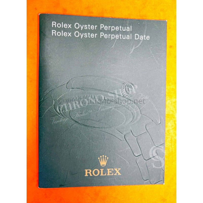 Rolex Authentic Instructions Manual French Booklet 2009 Oyster Perpetual,oyster Perpetual Date
