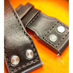 IWC Rare Original Bracelet Cuir noir Santoni montres hommes Big Pilot 5002, 5004, 5009 ref IWE06181 / 2613 18225