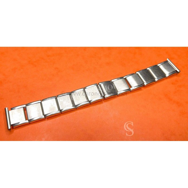 GOLDEN FIVE PARTS BRACELET Vintage Stainless Steel Watch Strap *** 18 mm  *** Watch Straps - Watches83