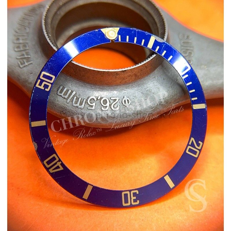 Rolex 90's Glossy Blue color Submariner Date tritium Tutone 16803,16613,16808,16618 Watch Bezel Graduated