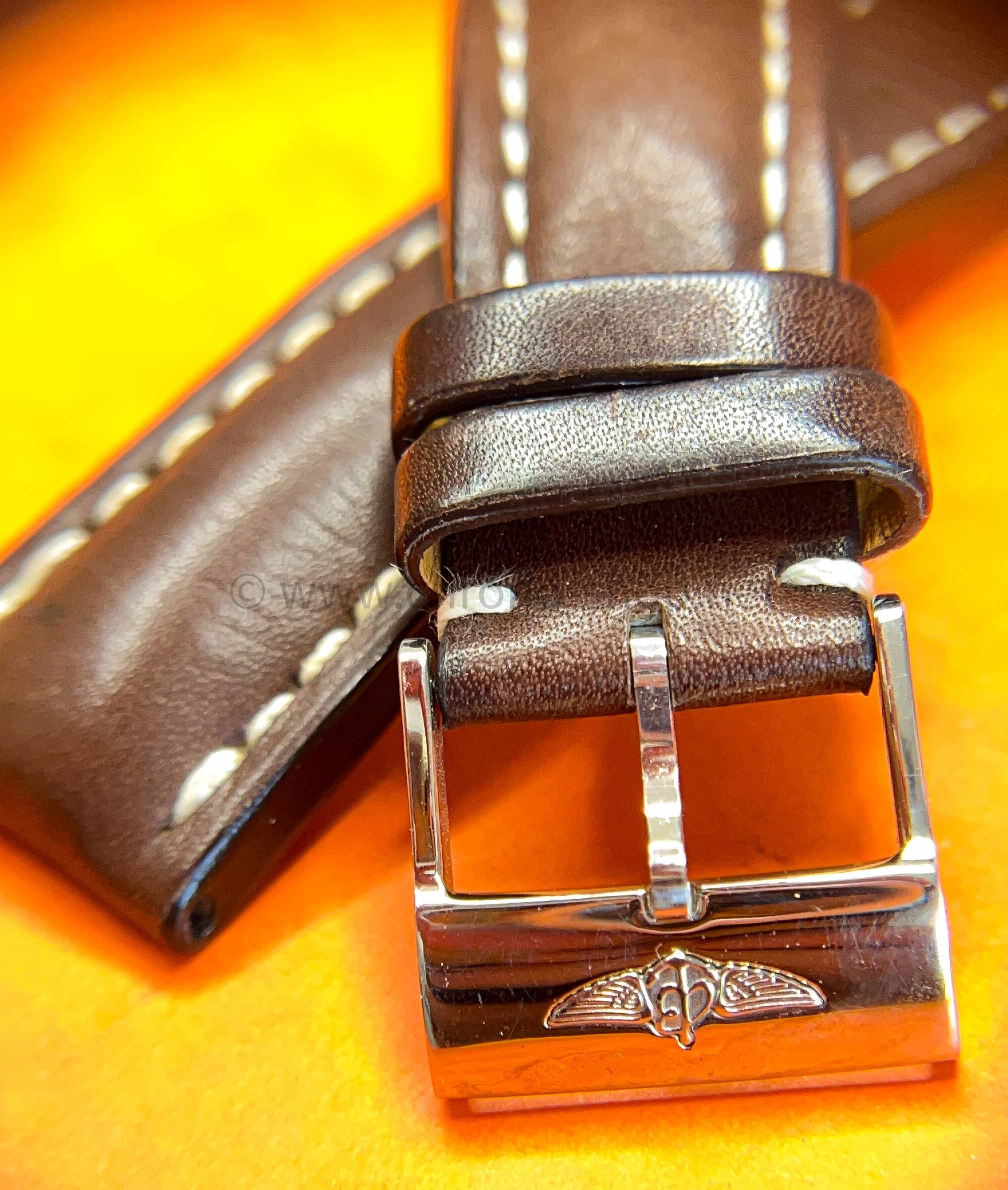 Genuine breitling leather strap clearance