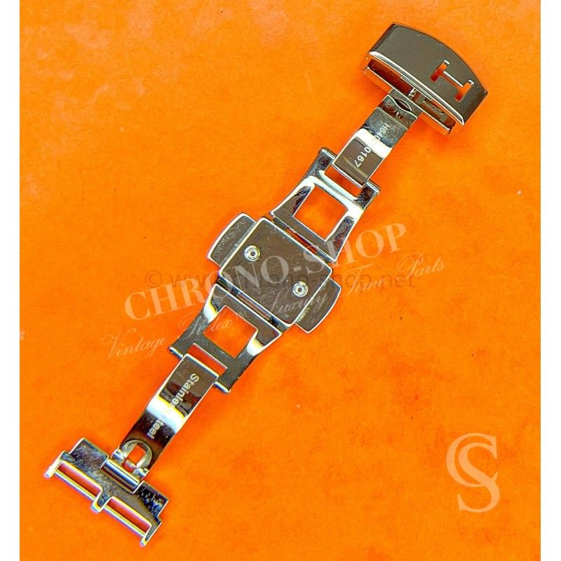 Original Hamilton 18mm Polished Ssteel Butterfly Watch Clasp Buckle part strap ref H640000167