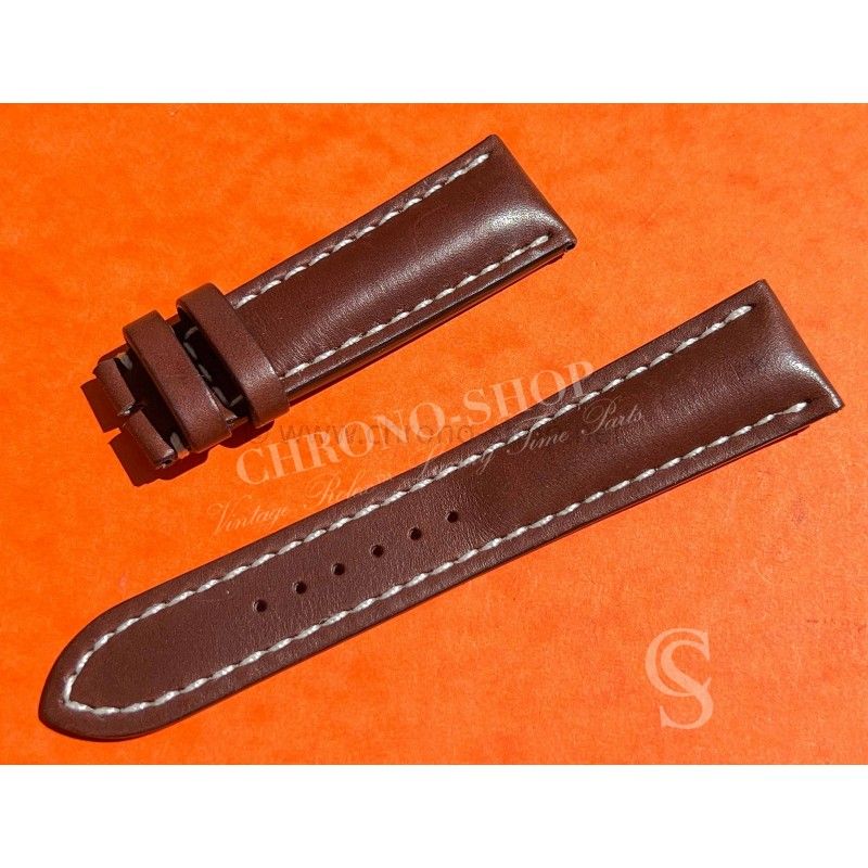 Breitling Original Chocolate Brown 443X CALFSKIN LEATHER STRAP BRACELET 24-20mm Navitimer,Superocean,Super Avenger 46mm