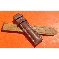 Breitling Bracelet 20-18mm Cuir Veau Marron 120-80 ref 431X Montre Chronomat,Cockpit,MontBrillant,transocean