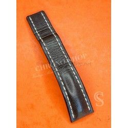 Breitling Partie brin bracelet 436X 22-20mm Cuir Veau Chocolat pour Boucle déployante Montre Navitimer 41,43mm Homme Bracelet