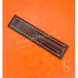 Breitling Genuine Tobacco color Calf Half part Leather Deployment Strap 22-20mm Navitimer,Chronomat