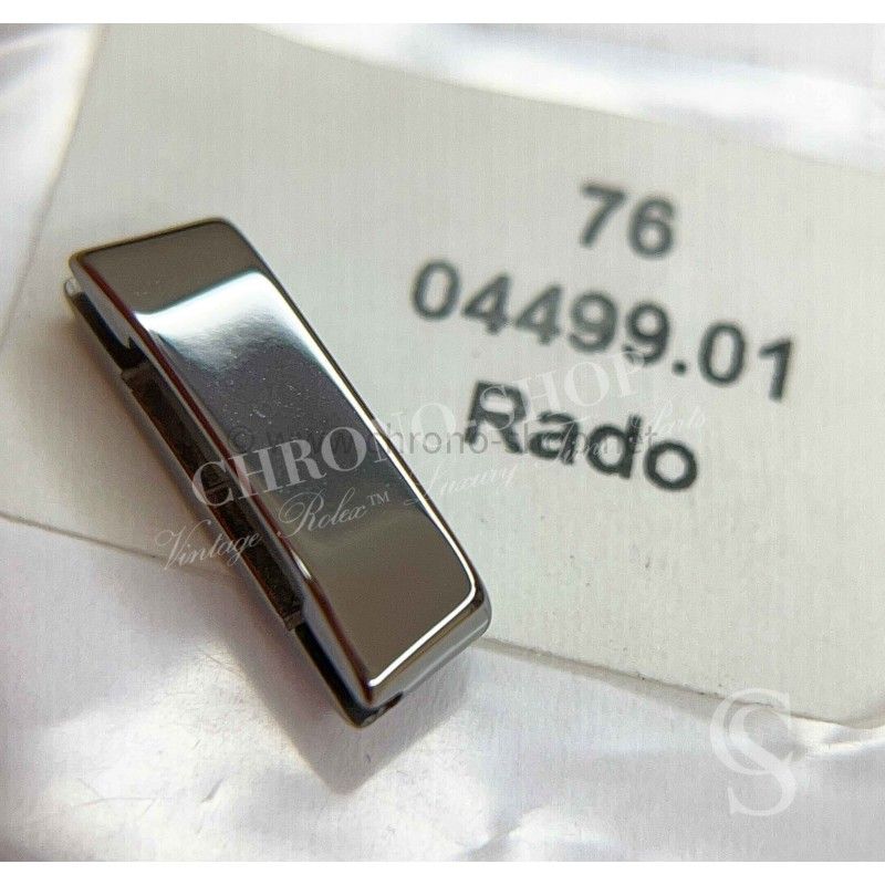 RADO ORIGINAL PARTIE MAILLON 6mm TRAPEZE CERAMIQUE GRIS METAL ref 76-02971 DE MONTRES