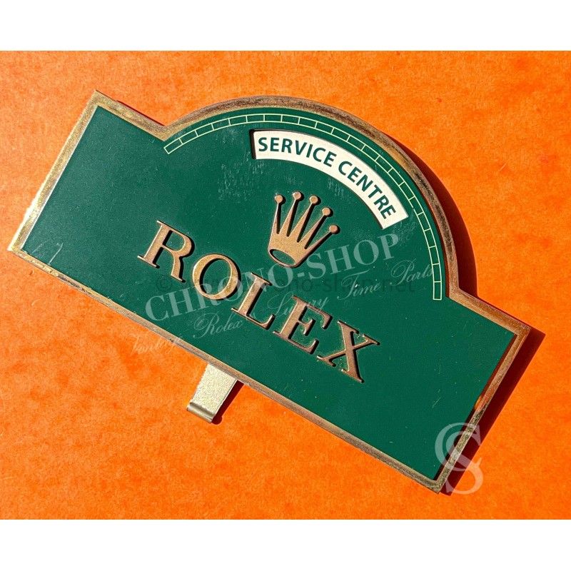 ROLEX VINTAGE 70/80's PLAQUE LAITON DECORATION ROLEX GOODIES MONTRES ROLEX SERVICE CENTRE ACCESSOIRES BUREAU VITRINE