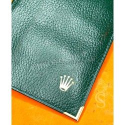 ROLEX Rare Vintage Green Grain Leather Large Billfold Wallet AUTHENTIC ref 68.08.55