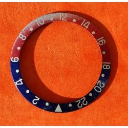 Rolex 80's GMT Master Faded PEPSI Blue Red color S/S 16700, 16760, 16710 Bezel Insert Part 