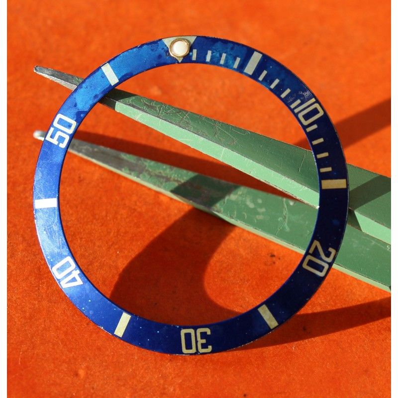 Colorful 90's Blue Rolex Submariner Tutone 16803 16613 16808 16618 Gold Watch Bezel Insert Part