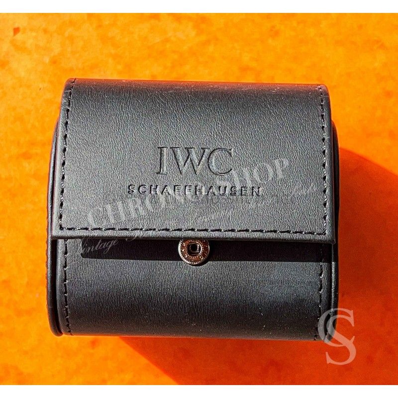 Genuine IWC SCHAFFHAUSEN Black leather Watch...