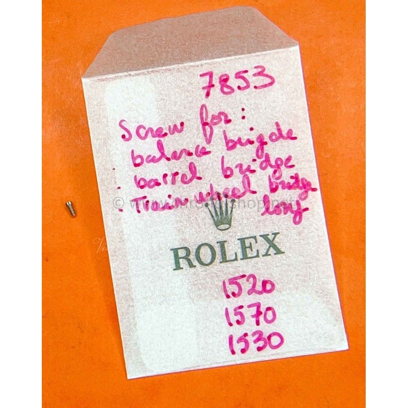 Rolex OEM Furniture watch part crew Balance,Train,Barrel WhiteThread 1.00mm cal 1530,1520,1570 ref 7853