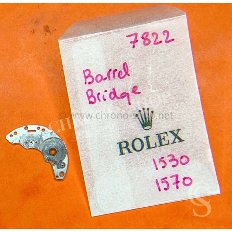 Rolex used spare movement 1560, pre-owned barrel bridge part 7822 watches Cal automatics 1520, 1530, 1570