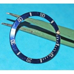 ORIGINAL INSERT LUNETTE BLEU ROLEX SUBMARINER 16613, 16618, 16803, 16808 AVEC PERLE LUMINOVA 